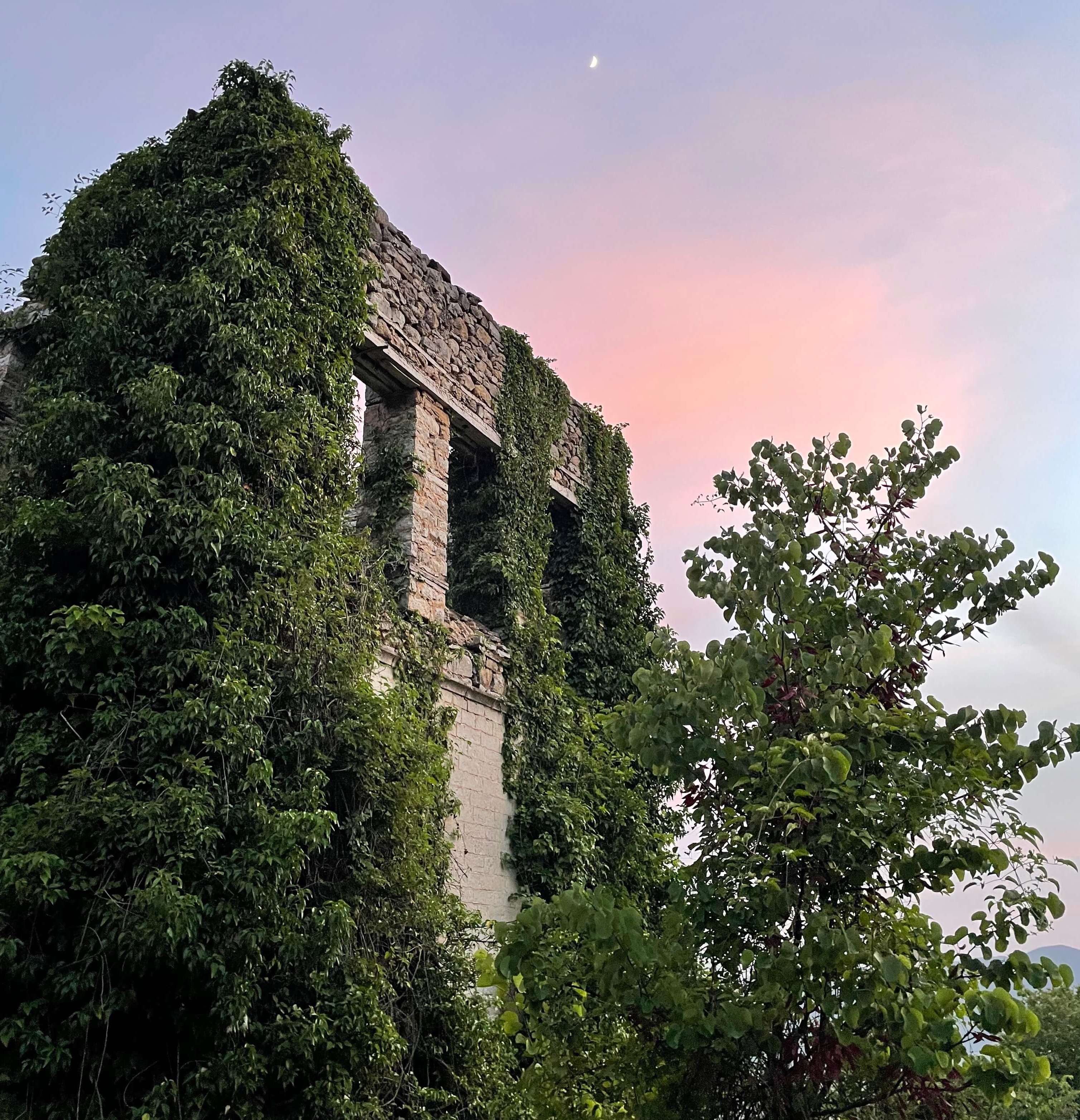 What remains of Faik Konitza's house.
